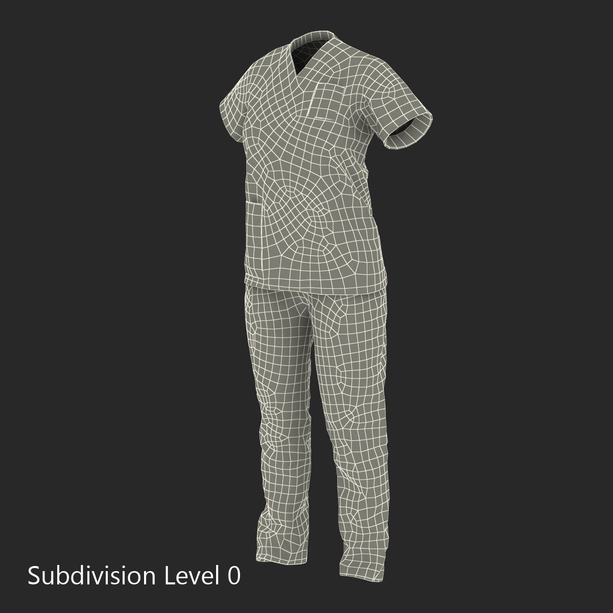 3D Female Surgeon Dress 8 with Blood model