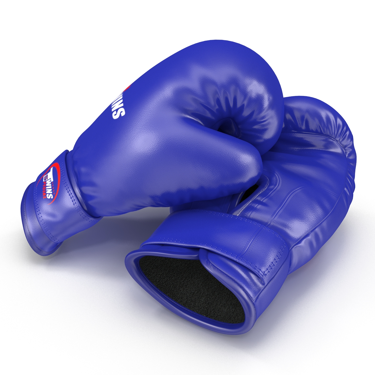 Boxing Gloves Twins Blue 3D model