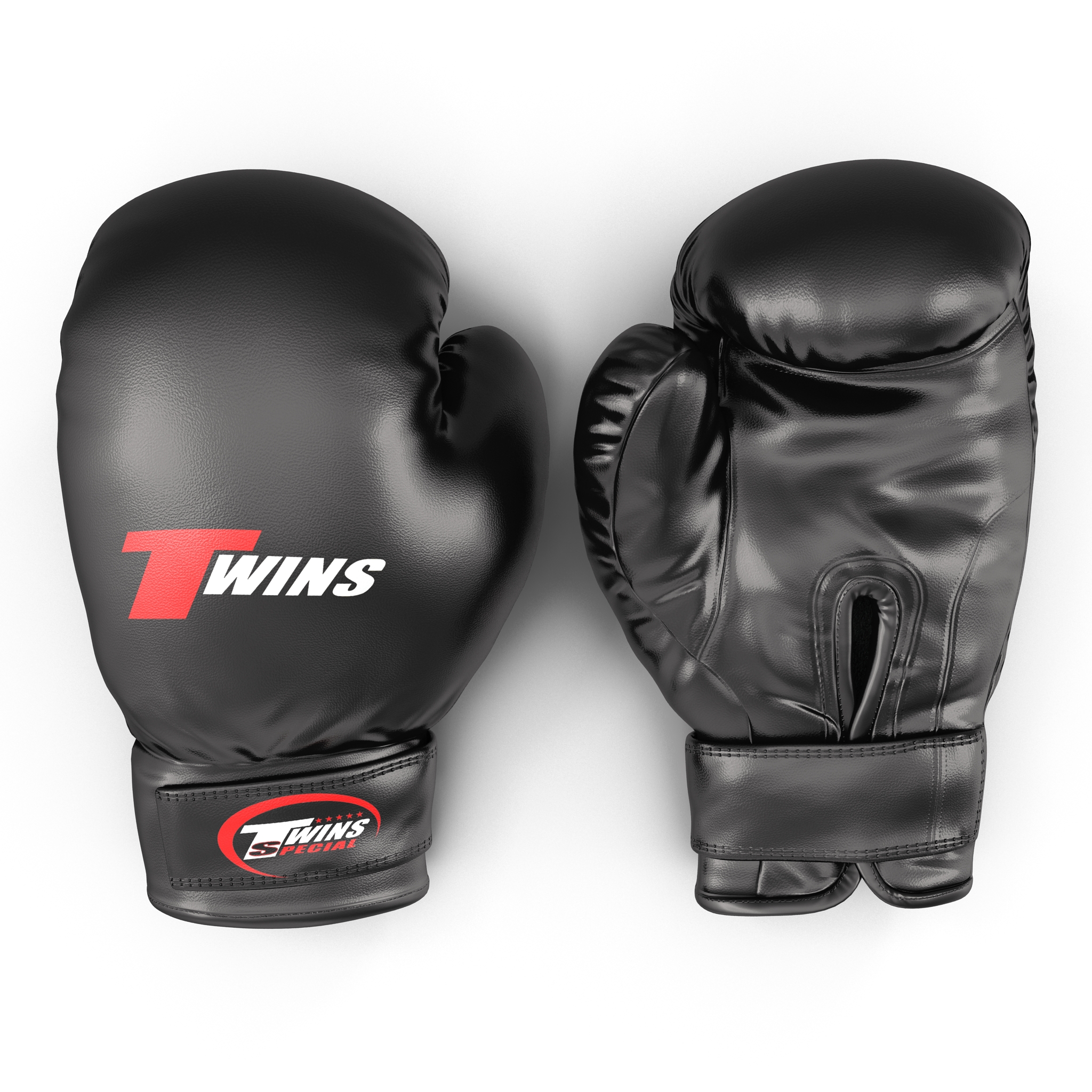 3D model Boxing Gloves Twins Black