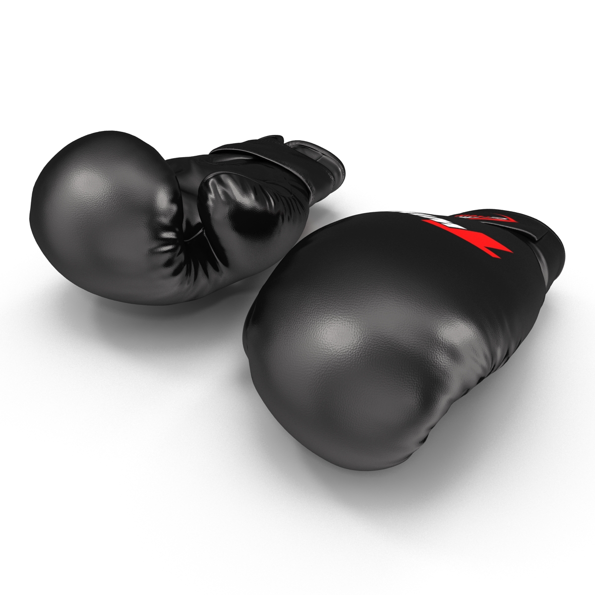 3D model Boxing Gloves Twins Black