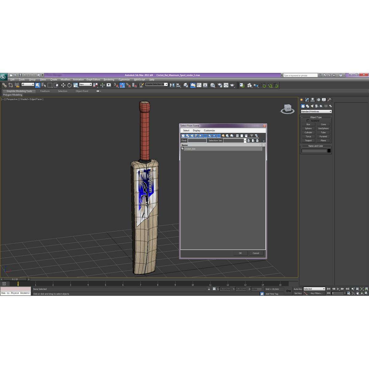 3D model Cricket Bat Maximum Sport