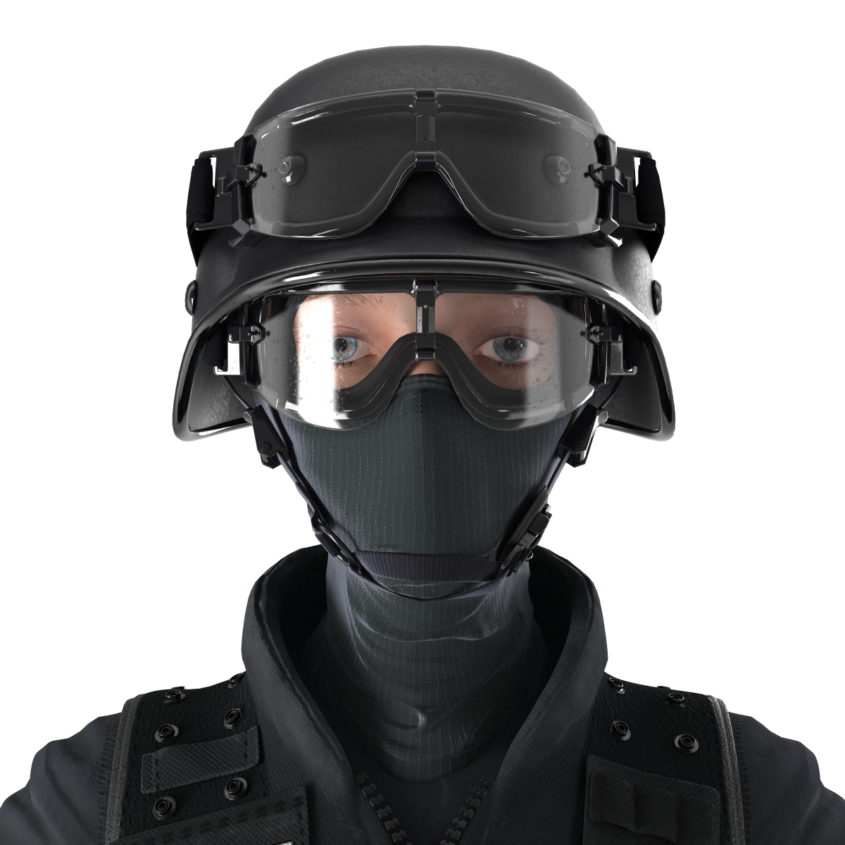 SWAT Woman European 3D model