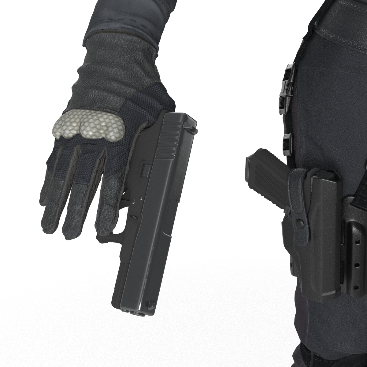 SWAT Woman European 3D model