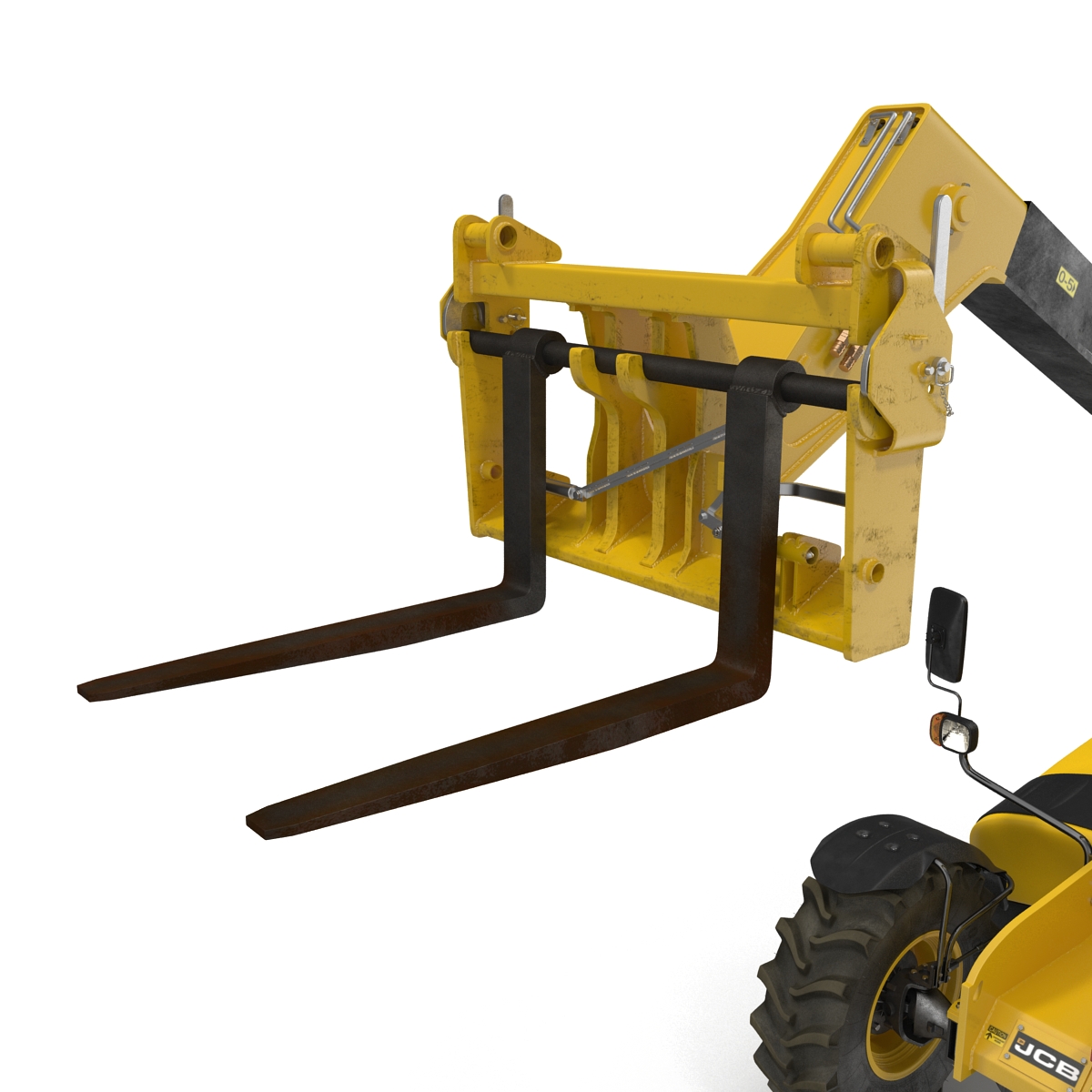 Telescopic Handler Forklift JCB 535 95 Yellow 3 3D