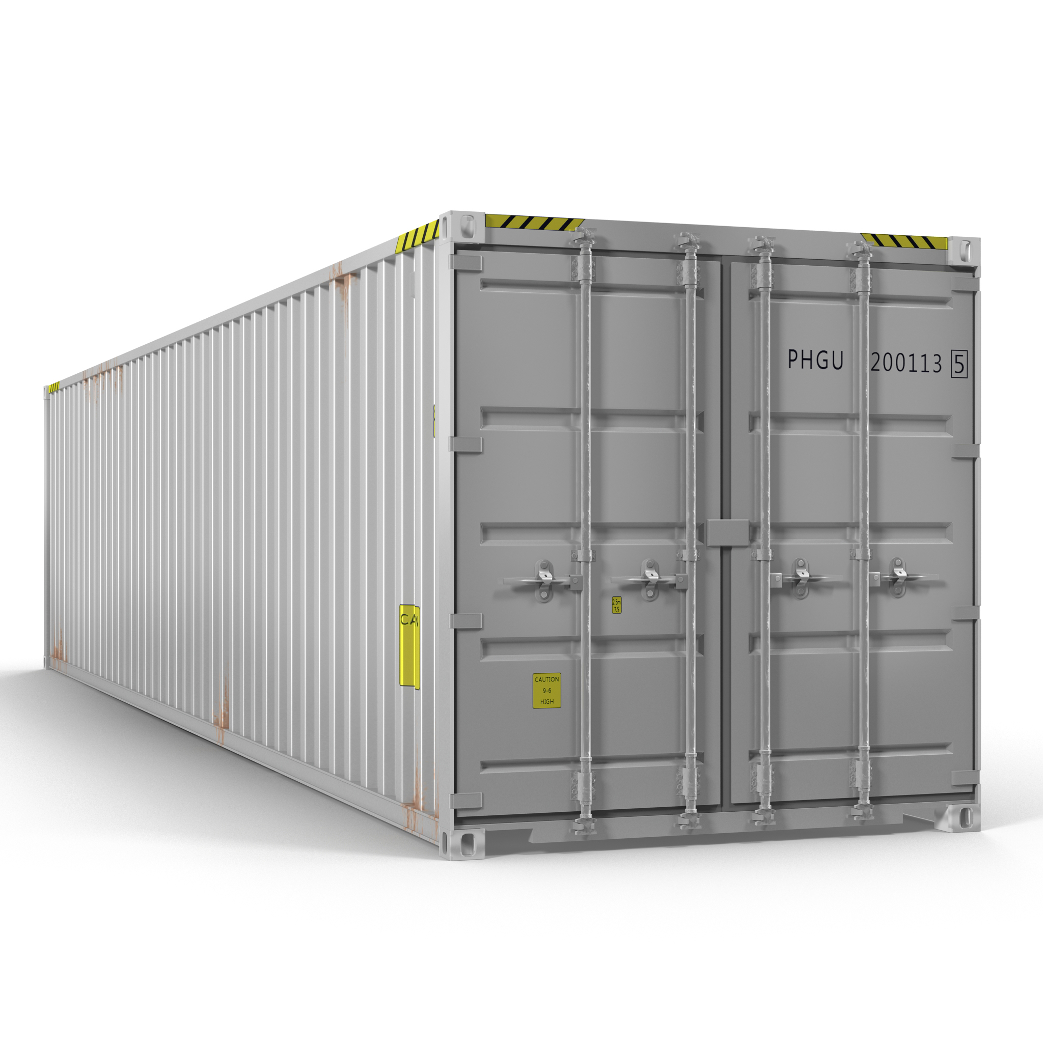 3D model 40 ft ISO Container White