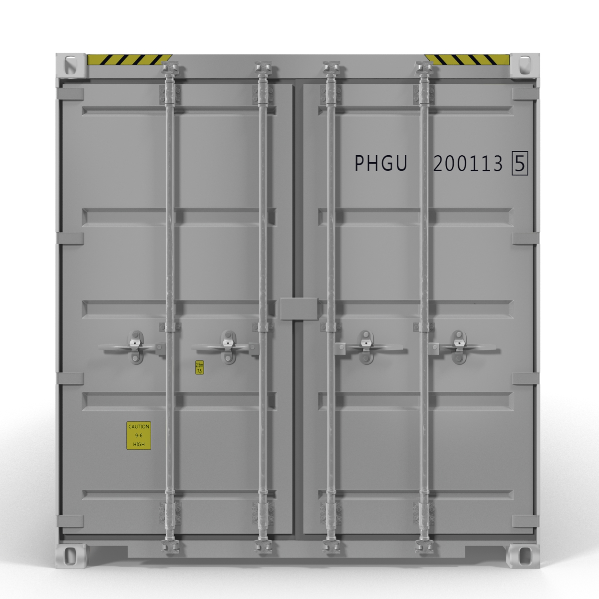 3D model 40 ft ISO Container White