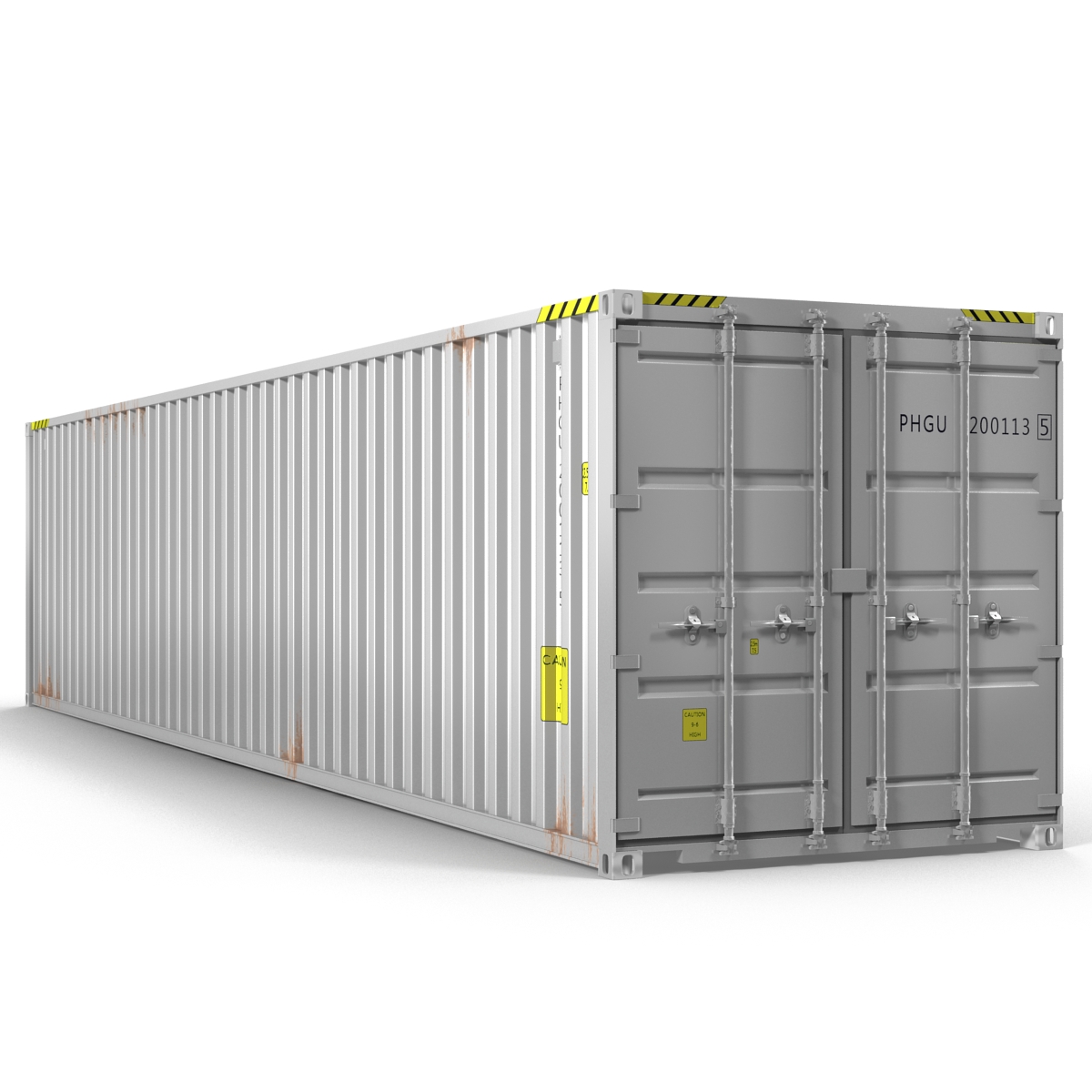 3D model 40 ft ISO Container White