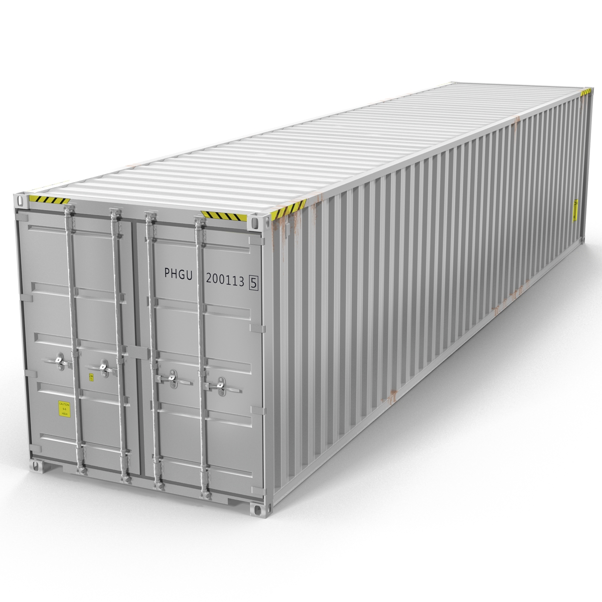 3D model 40 ft ISO Container White