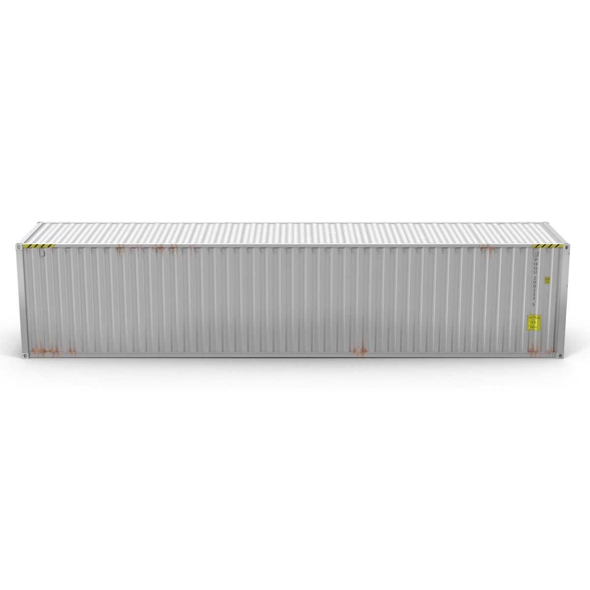 3D model 40 ft ISO Container White