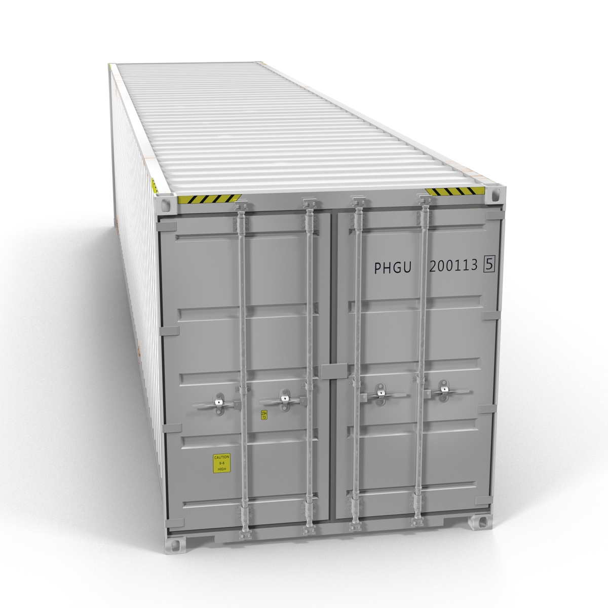 3D model 40 ft ISO Container White