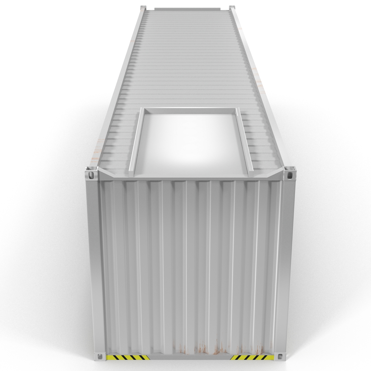 3D model 40 ft ISO Container White