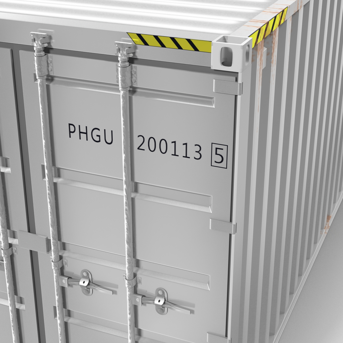 3D model 40 ft ISO Container White