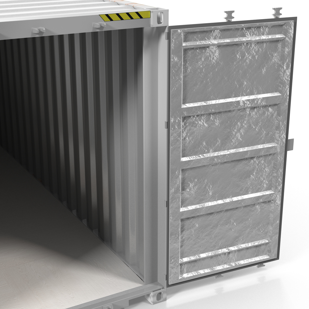 3D model 40 ft ISO Container White