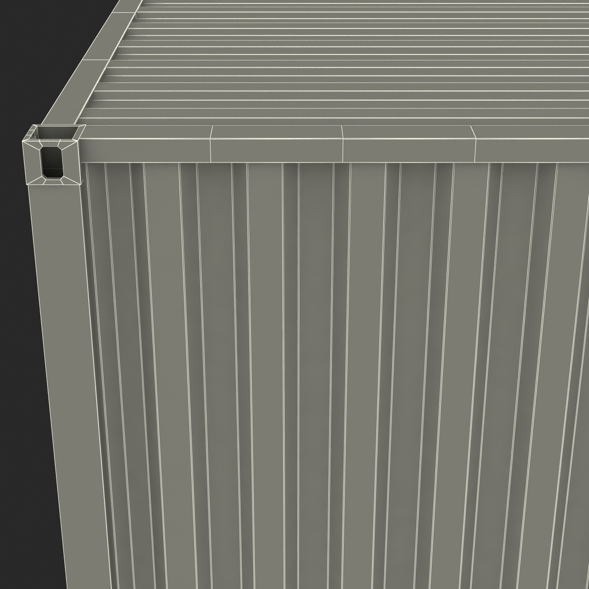 3D model 40 ft ISO Container White