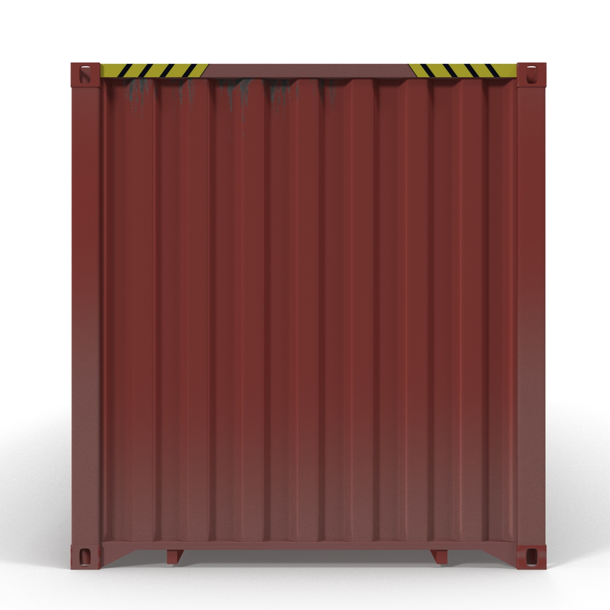 3D 40 ft ISO Container Red model