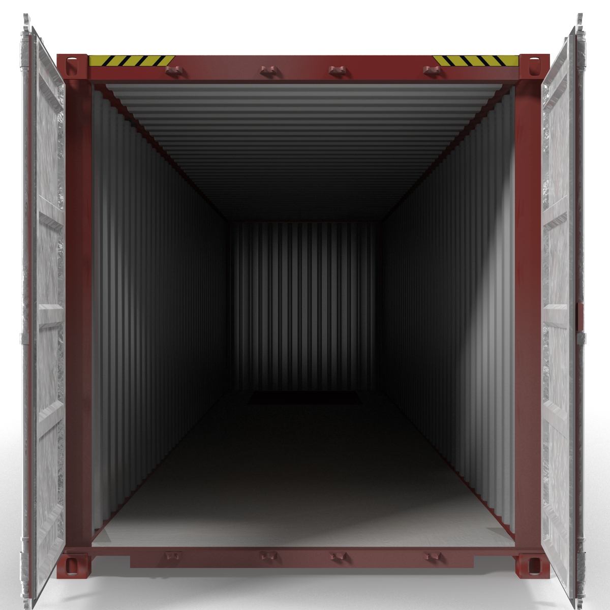 3D 40 ft ISO Container Red model