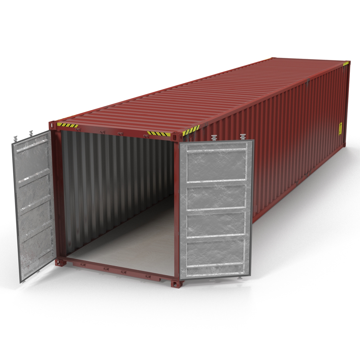 3D 40 ft ISO Container Red model