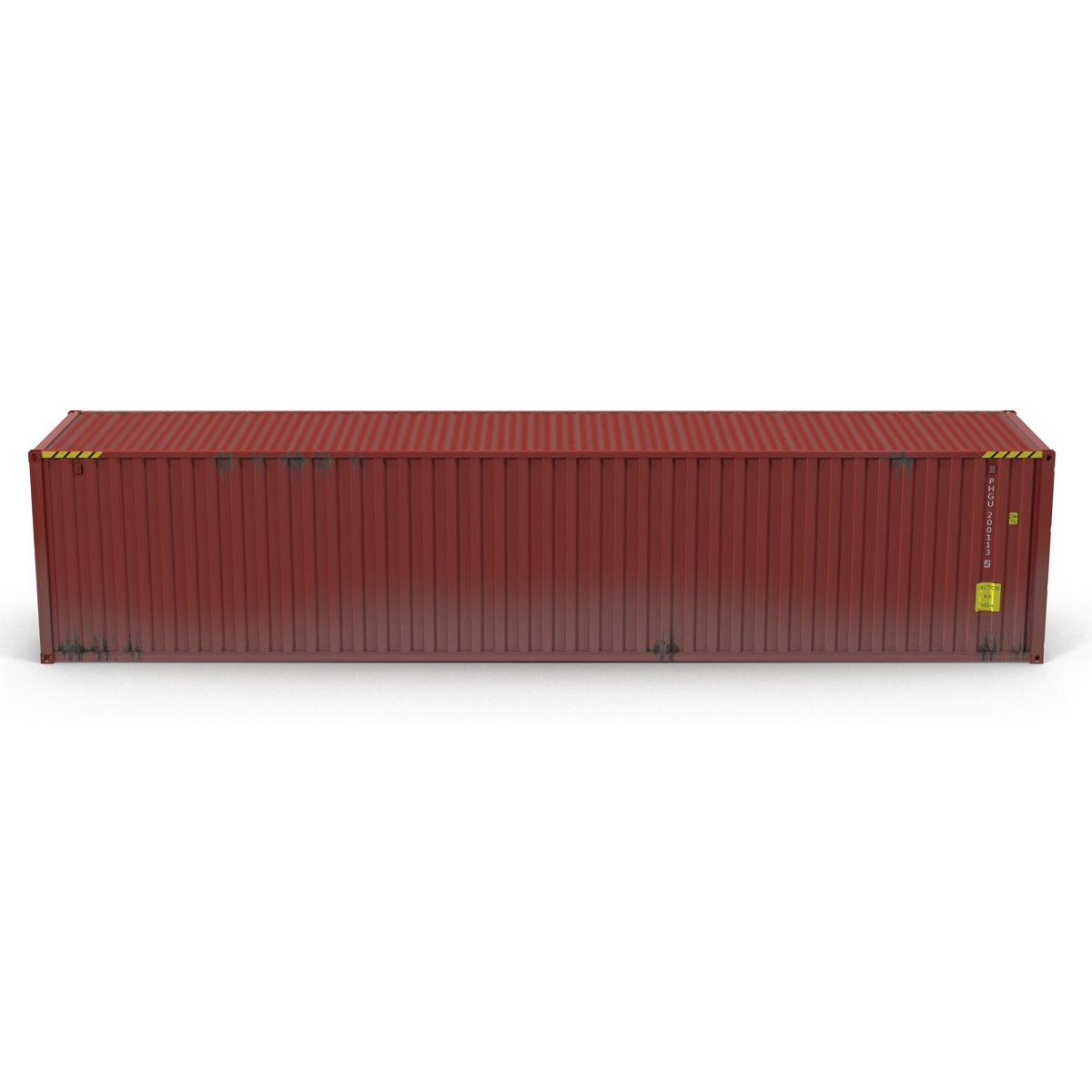 3D 40 ft ISO Container Red model