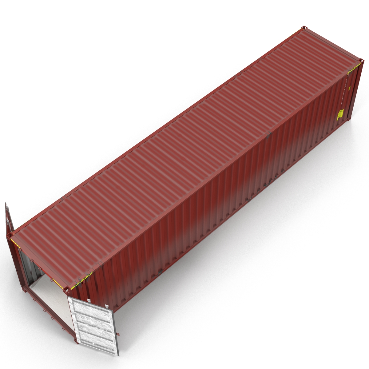 3D 40 ft ISO Container Red model