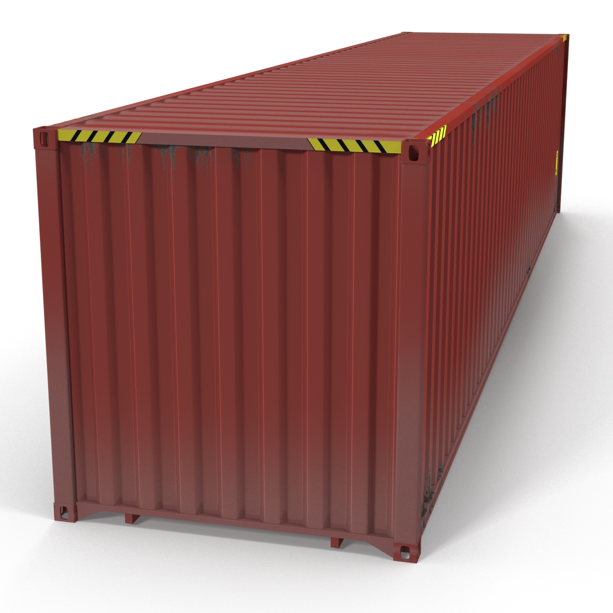 3D 40 ft ISO Container Red model