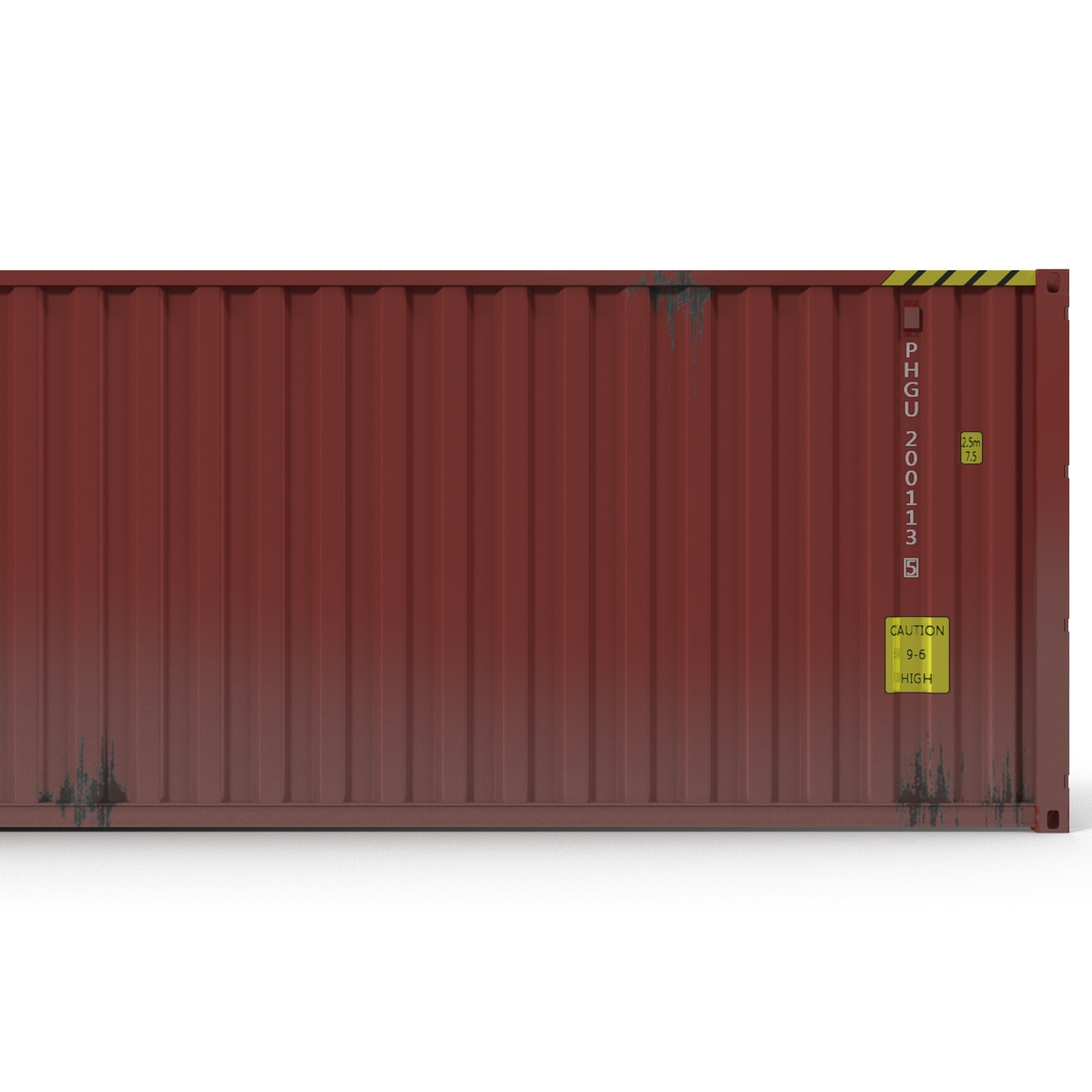 3D 40 ft ISO Container Red model