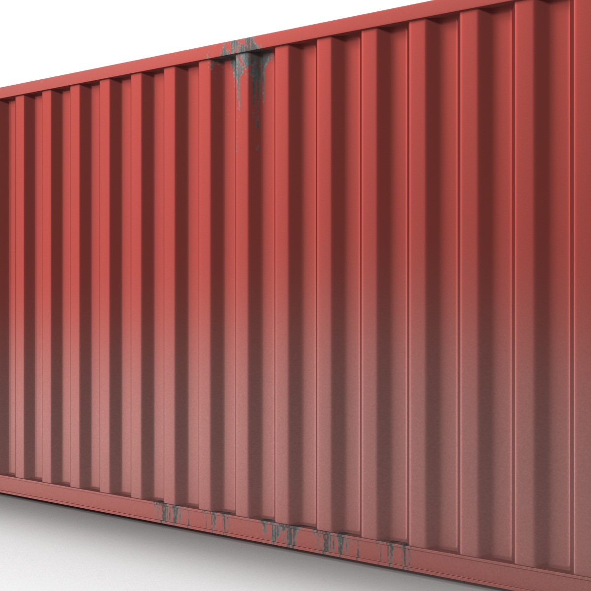 3D 40 ft ISO Container Red model