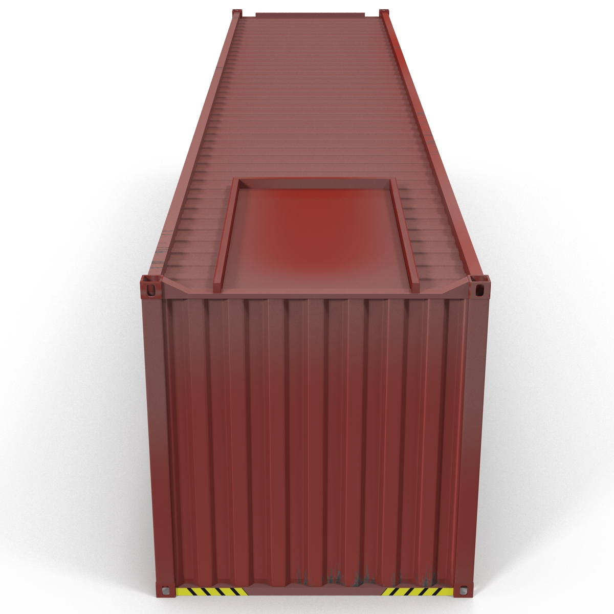 3D 40 ft ISO Container Red model