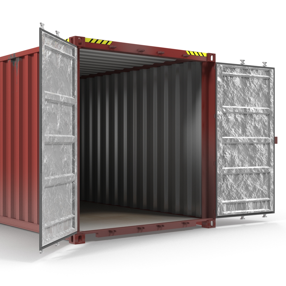 3D 40 ft ISO Container Red model