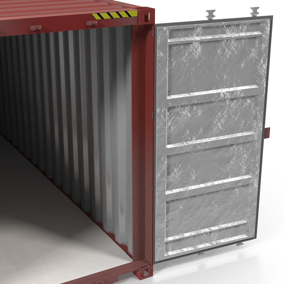 3D 40 ft ISO Container Red model