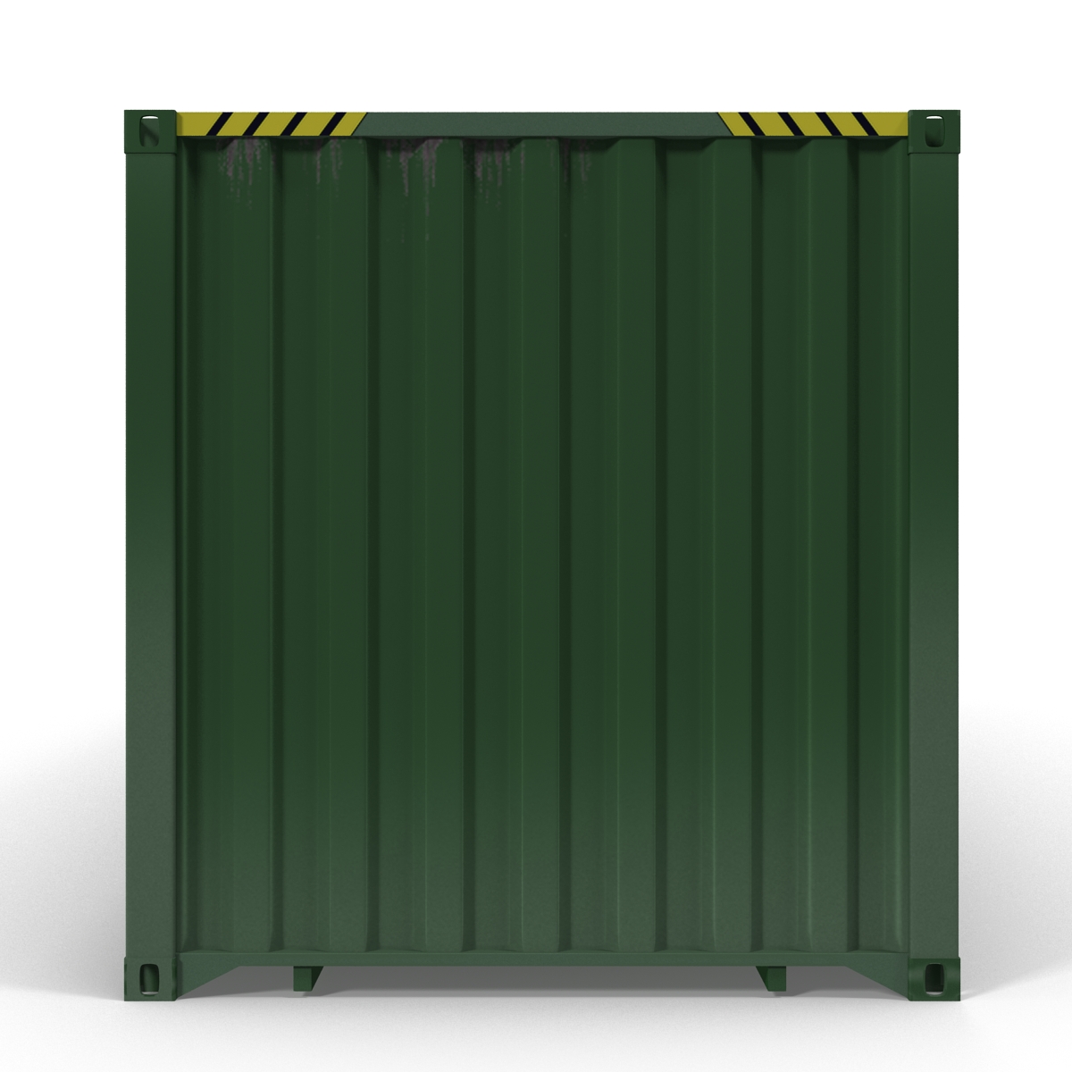 3D model 40 ft ISO Container Green