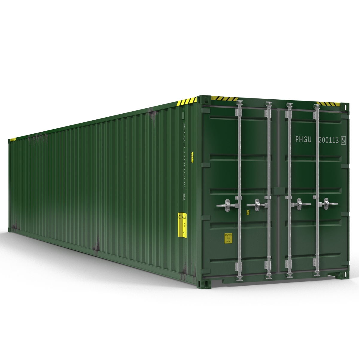 3D model 40 ft ISO Container Green