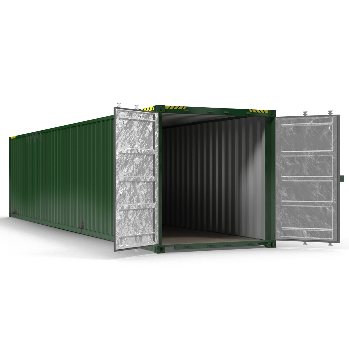 3D model 40 ft ISO Container Green