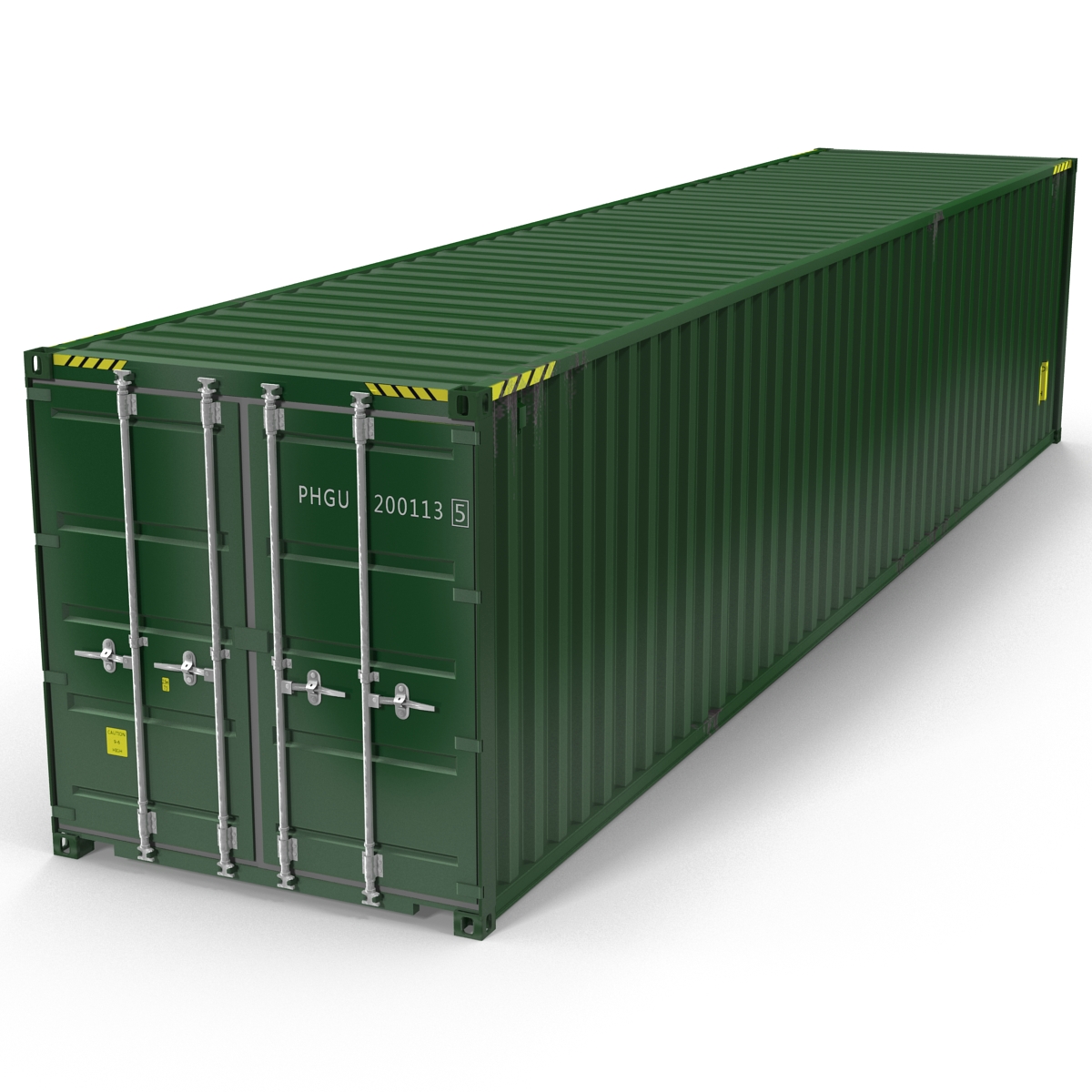 3D model 40 ft ISO Container Green