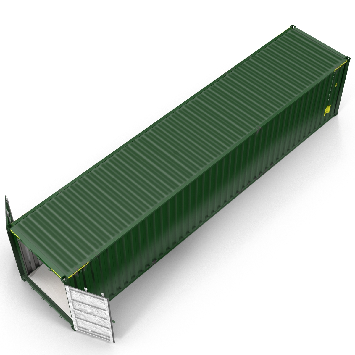 3D model 40 ft ISO Container Green