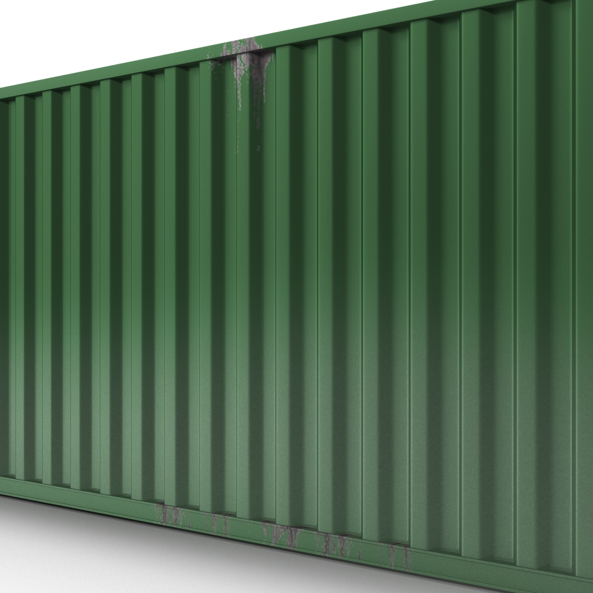 3D model 40 ft ISO Container Green