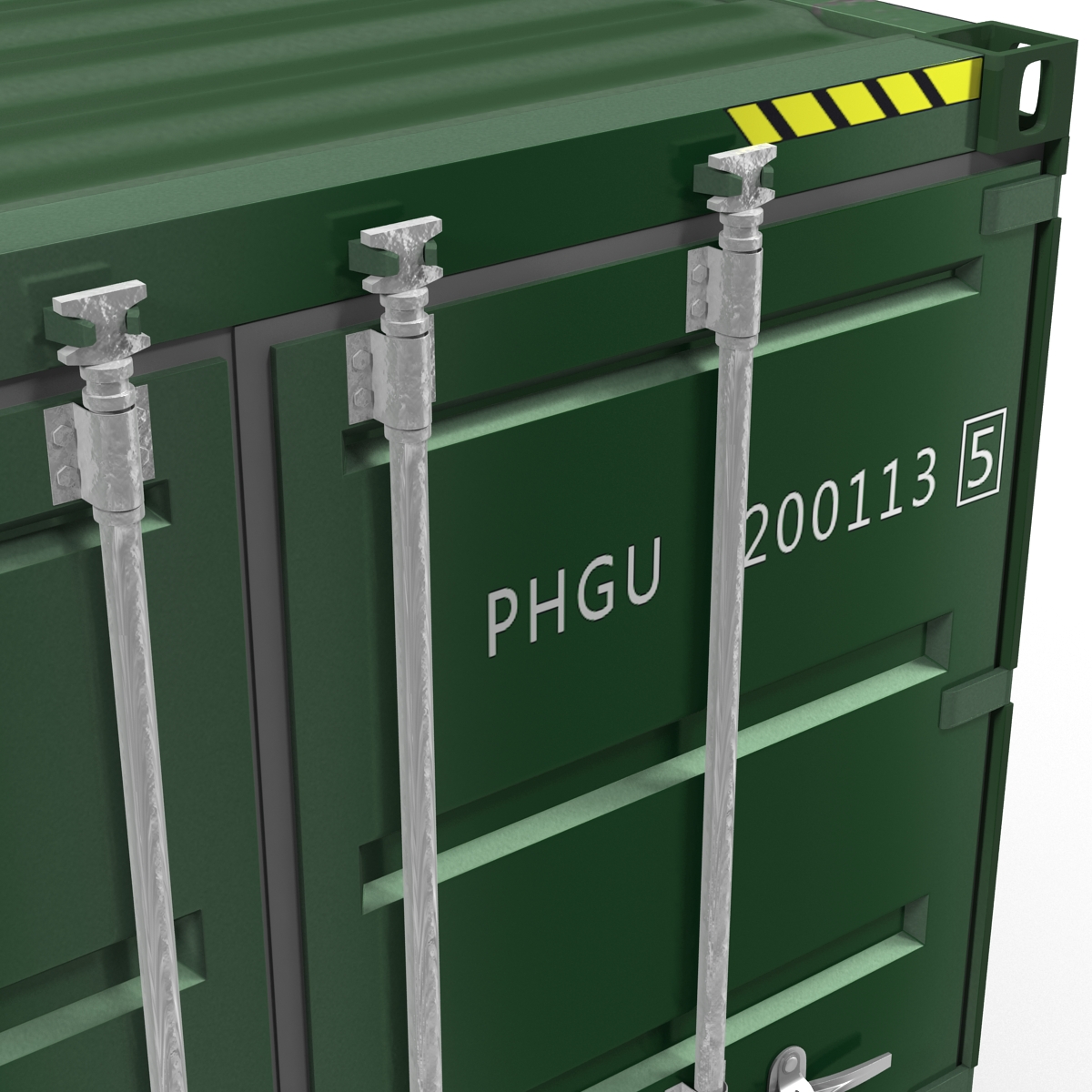 3D model 40 ft ISO Container Green