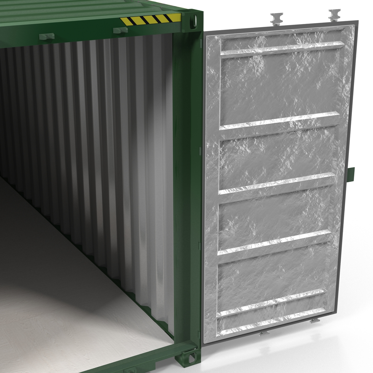 3D model 40 ft ISO Container Green