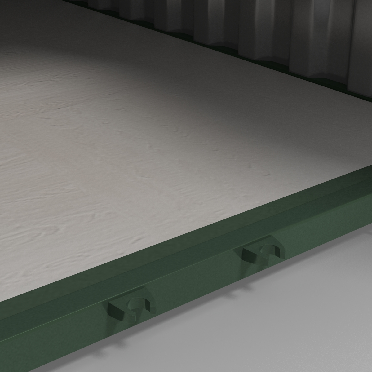 3D model 40 ft ISO Container Green