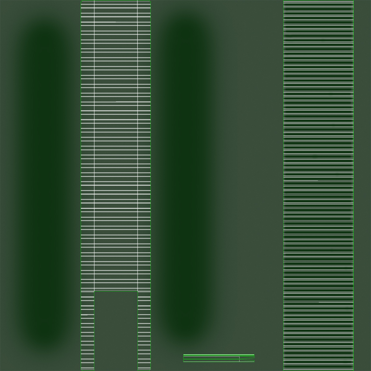 3D model 40 ft ISO Container Green