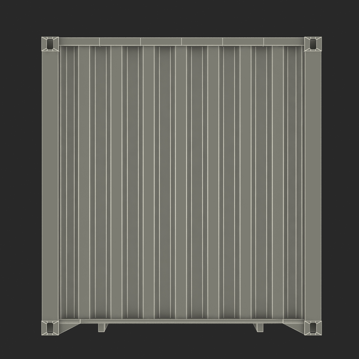 3D model 40 ft ISO Container Green