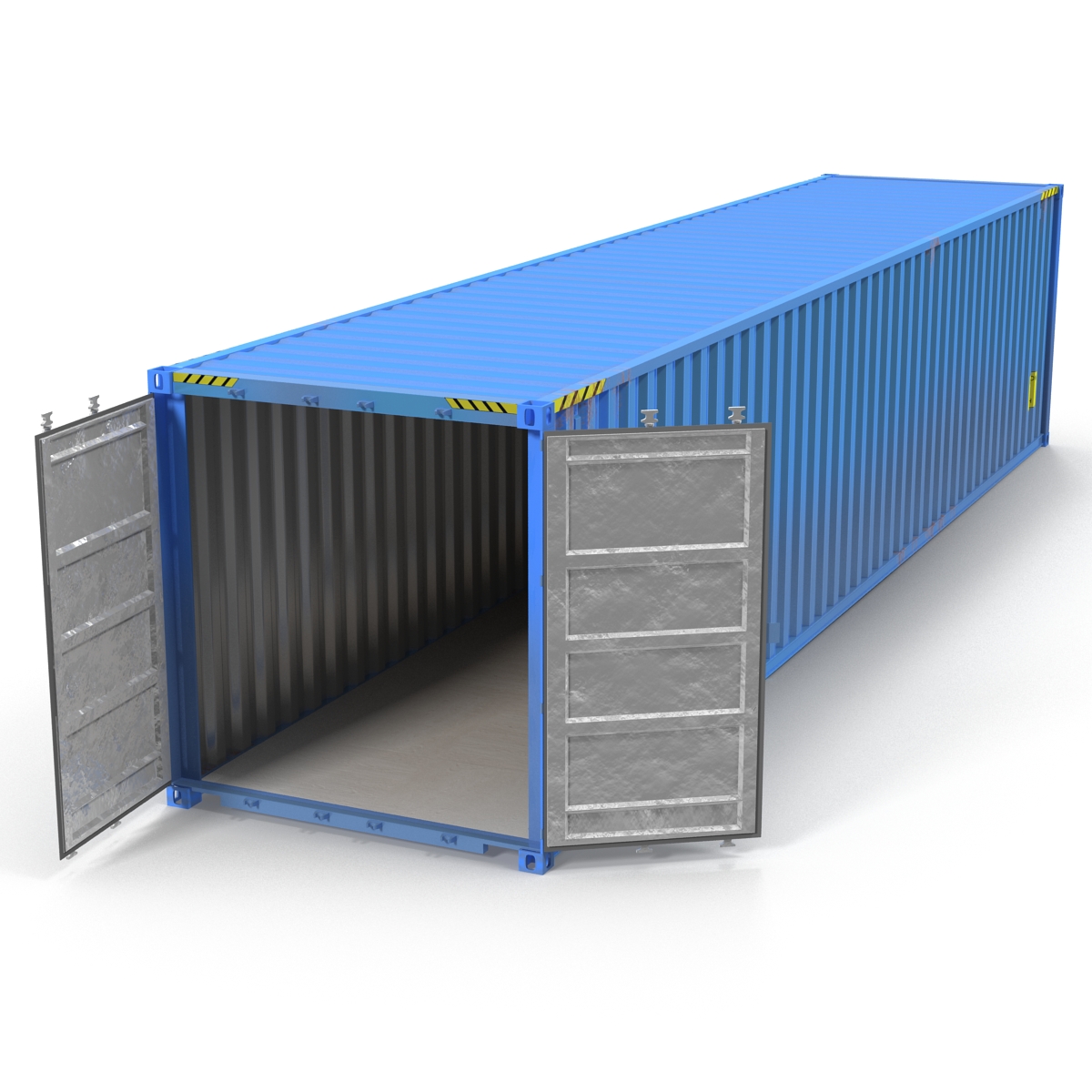 40 ft ISO Container Blue 3D model