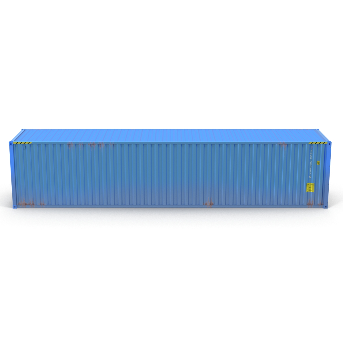 40 ft ISO Container Blue 3D model