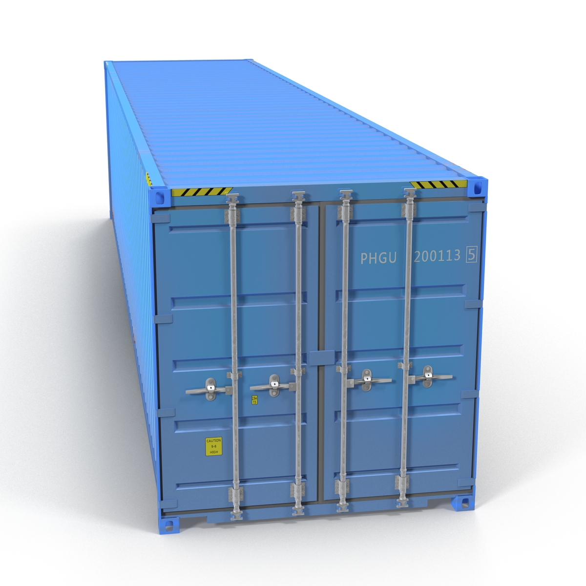 40 ft ISO Container Blue 3D model