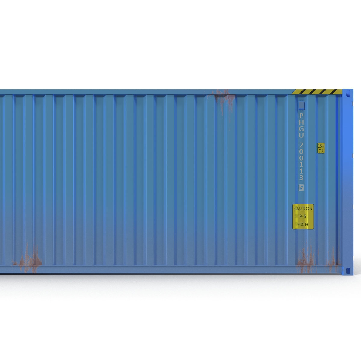 40 ft ISO Container Blue 3D model