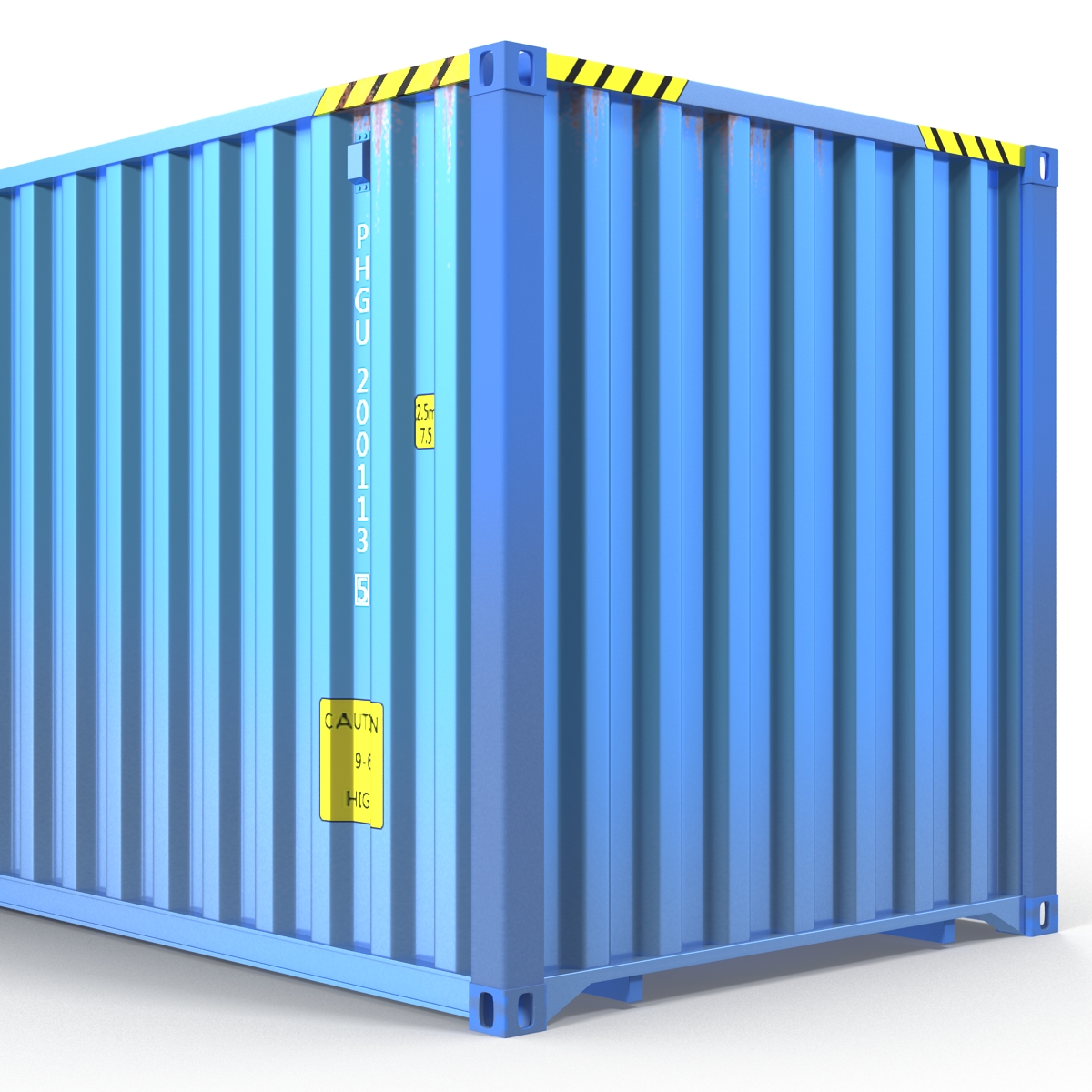 40 ft ISO Container Blue 3D model