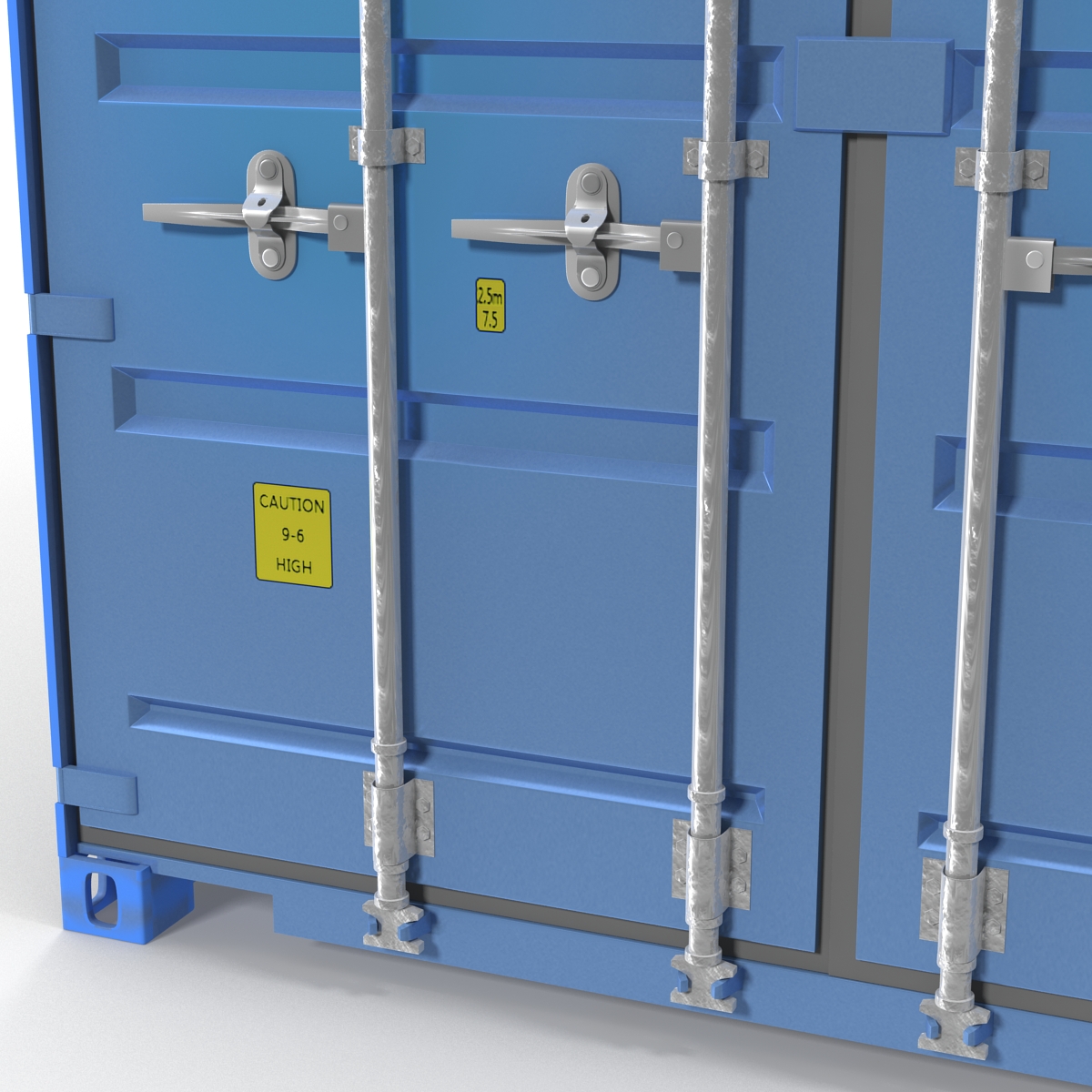 40 ft ISO Container Blue 3D model