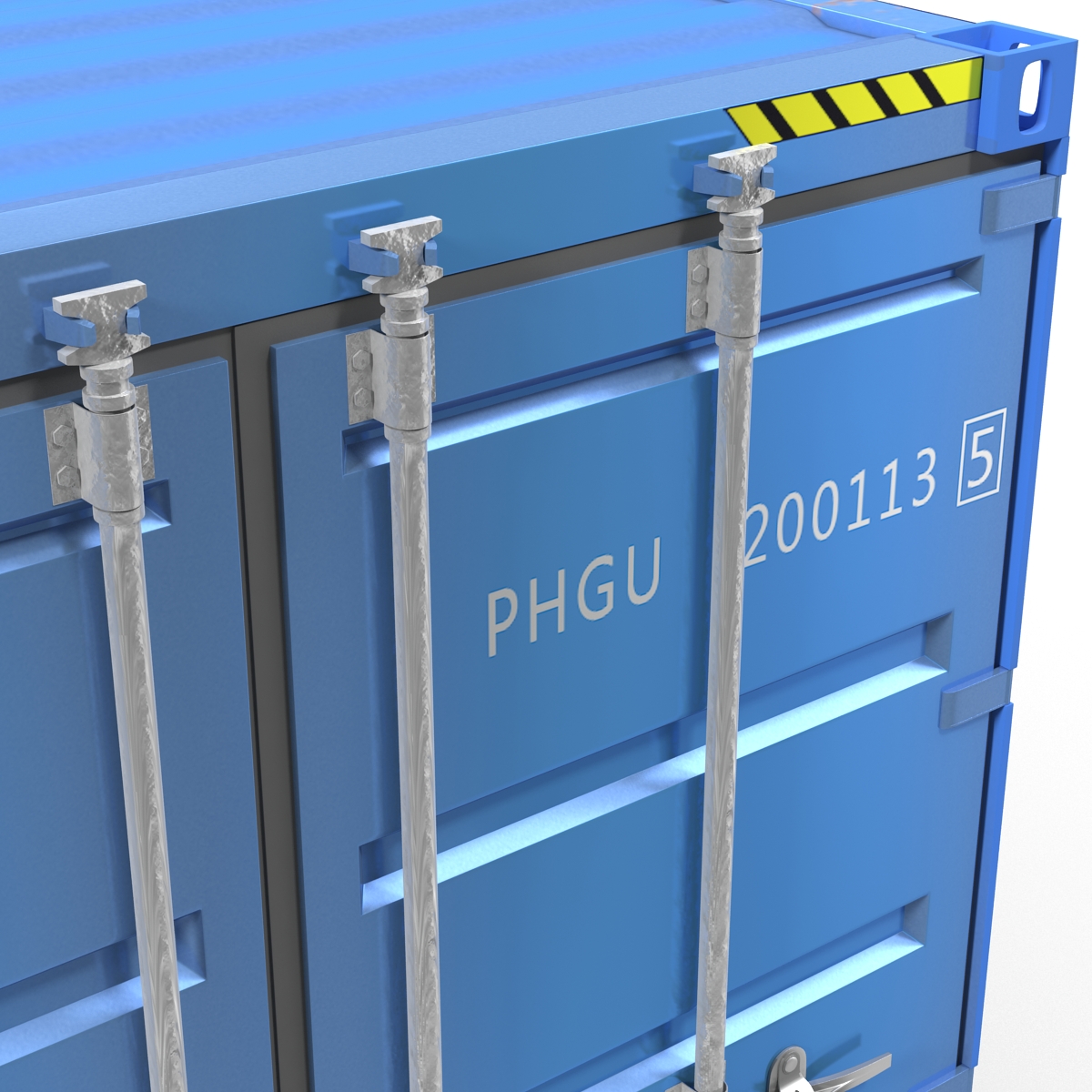 40 ft ISO Container Blue 3D model