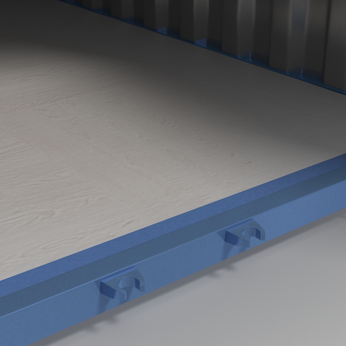 40 ft ISO Container Blue 3D model