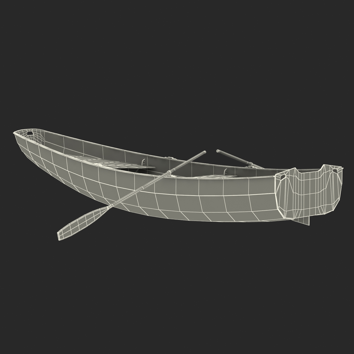 3D Rowing Boat 2 model