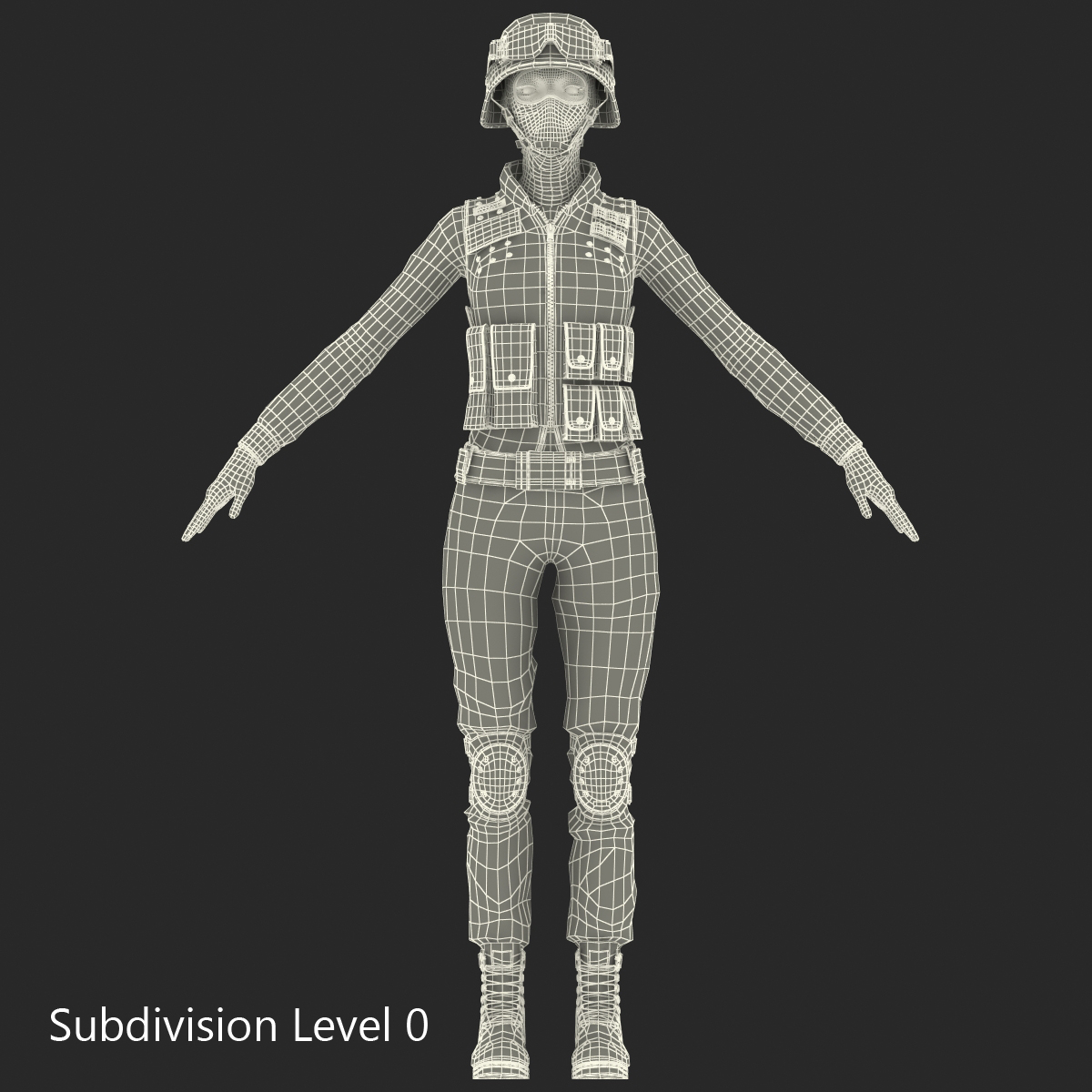 3D SWAT Woman Asian 2 model